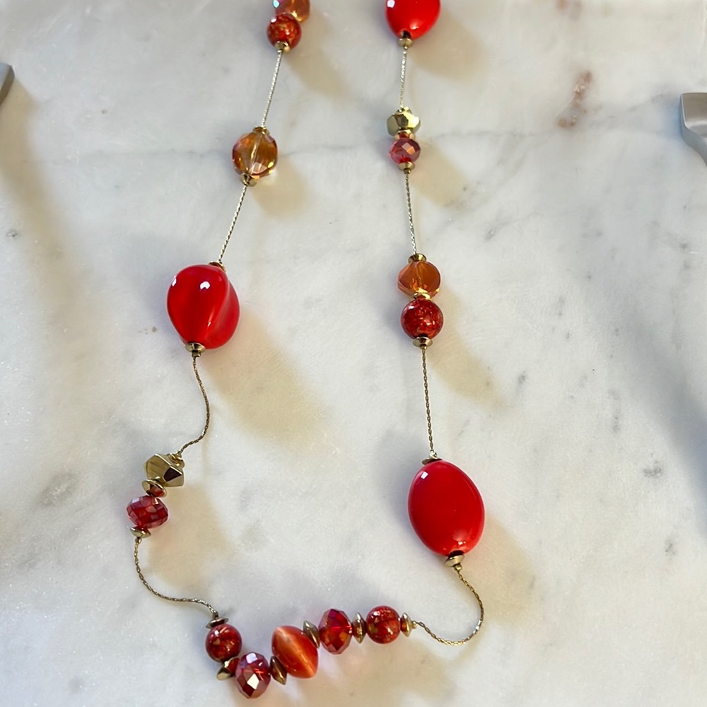 Orange Fashion Necklace